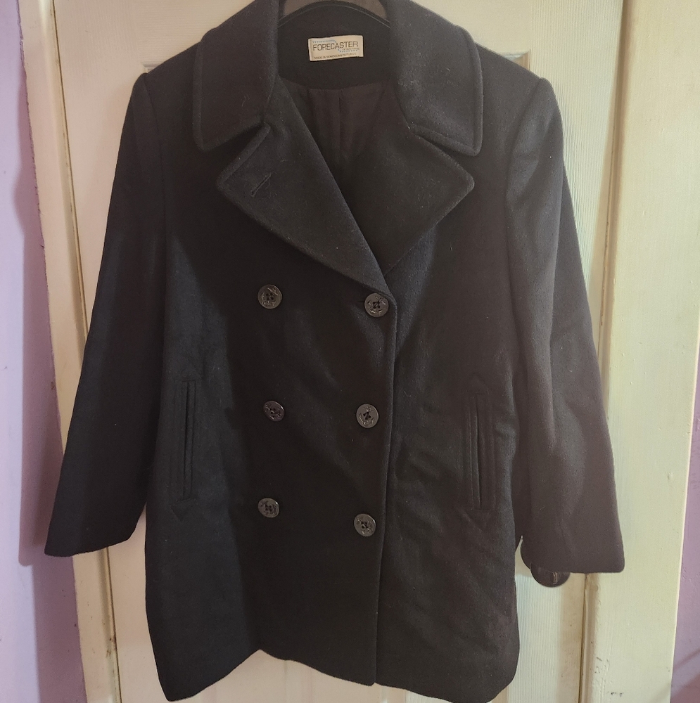 NWOT Women's Black Peacoat Sz 16